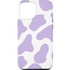 Cute Cow Print Pattern in Purple Lilac D Custodia per iPhone 12 Pro Max Simpatico motivo estetico con stampa mucca in lilla viola