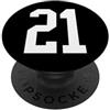 Sports Team Halloween Football Group Cos # 21 - Maglia sportiva numero 21, colore: Bianco PopSockets PopGrip Adesivo