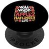 Haflinger Horse Humor Stable Crew Co. La citazione di Horse Haflinger FUNZIONERÀ PER LE MELE PopSockets PopGrip Adesivo