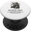 Rooted In Christ Jesus Colossians Sapphi Radicato in Cristo Gesù Cristiano Bibbia Versetto Colossesi PopSockets PopGrip Adesivo
