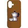 Kawaiicore Custodia per iPhone 17 Carino Caffè Italiano Moka Kawaii Cottagecore Estetica