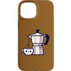 Kawaiicore Custodia per iPhone 15 Carino Caffè Italiano Moka Kawaii Cottagecore Estetica