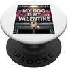 Pomeranian Puppy Lover PS My Dog Is My Valentine Pomeranian Street Graffiti Amante dei cani PopSockets PopGrip Adesivo