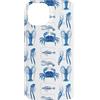 Mint Violet Designs Custodia per iPhone 14 Disegni a tema costiero di gamberetti e aragosta