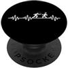 Sport Fencing Gift And Gear For Men And Scherma divertente per uomini con battito cardiaco PopSockets PopGrip Adesivo