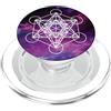 Signs and Symbols Cubo di Metatron nell'universo spaziale cosmico PopSockets PopGrip per MagSafe
