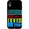 Awesome since 2004 Geburtstagsspruch Jun Custodia per iPhone XR 22 Anni Vintage 2004 nato giugno Fantastico da