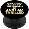 Classic American Car Garage Ottengo tre miglia per il gallone V8 Muscle Car Appassionato PopSockets PopGrip Adesivo