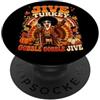 Disegni di maree e pini nomadi Ringraziamento Gobble Jive Turkey cantante soul anni '70 PopSockets PopGrip Adesivo
