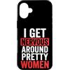 Timido Introverso Ansioso Impacciato Sin Custodia per iPhone 16 Plus I Get Nervous Around Pretty Women