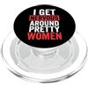 Timido Introverso Ansioso Impacciato Sin I Get Nervous Around Pretty Women PopSockets PopGrip per MagSafe