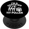Dairy Cow Farmer Gift Apparel Co Design divertente del regalo della mucca della mucca certificata dell'agricoltore della mucca da latte PopSockets PopGrip Adesivo