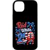 Flo Design 4th of july 250 anniversary P Custodia per iPhone 14 Plus Red White 250 Years American 1776 2026 250th anniversary