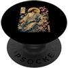 Holy Art Sacro Gesù Cristo Cuore Icona Ukiyo-e Onda Fiore Di Ciliegio PopSockets PopGrip Adesivo