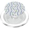 Blue Bow Floral Flower Preppy Trendy Fiocco blu floreale a pois carino motivo floreale vintage PopSockets PopGrip per MagSafe
