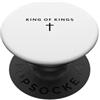 Christian Prayers And Bible Verse Gifts King Of Kings Fede minimalista Gesù Cool Christian PopSockets PopGrip Adesivo