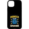 Calm Behind Chaos Dispatch Strong Apprec Custodia per iPhone 15 Plus Polizia Dispatcher 911 Operatore Primo soccorritore