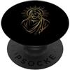 Holy Art Gesù Cristo Sacro Cristiano Ritratto Minimalista Line Art PopSockets PopGrip Adesivo