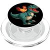 Dinosaur Chicken Outfit Felice Dinosauro Pollo Look PopSockets PopGrip per MagSafe