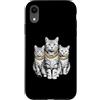 Cool 3 Hip Hop Trio Street Gold Chain Fu Custodia per iPhone XR Tabby Cat Rap Old School Retro Streetwear anni '80 '90 Tre