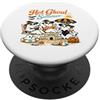 Spooky Summer Vibes Spettrale Spiaggia Vacanza Spettrale Estate Halloween PopSockets PopGrip Adesivo