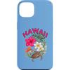 HAWAII ALOHA MAHALO ISLAND LIVING Scareb Custodia per iPhone 13 HAWAII con HIBISCUS E HONU TURTLE