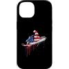 Paint Dripping Patriotic 4th of July US Custodia per iPhone 14 Snowmobile Snow Machine Snowmobiling bandiera americana USA gocciolamento