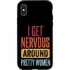 Timido Introverso Ansioso Impacciato Sin Custodia per iPhone X/XS I Get Nervous Around Pretty Women