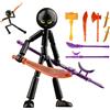 Generico Set Di Action Figure Da Collezione Con 7 Armi, Nuova Figura in Stop Motion 2026, Action Figure Snodabili, Bambola Meccanica A Figura Intera, Divertente Decorazione Da Scrivania (#F)