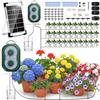 Onherm Kit di Irrigazione Automatica Solar, Innaffiare 30 Piante in Vacanza, Sistemi di Irrigazione Automatico con Timer + Tubo Flessibile da 35M per Giardin, Balcone, Piante in vaso