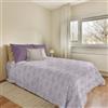 PENSIERI DELICATI Copriletto 220x280 cm, Telo Singolo 100% Cotone Pique, Ideale Come Telo Arredo, Coperta Salva Letto 1 Piazza e Mezza, Fantasia Olivia Rosa, 100% Made in Italy