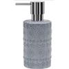 Spirella Dispenser di Sapone in Porcellana a Rilievo Grigio