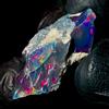 OPAL EMPIRE Opale Etiopico Nero Fire Black Opale Grezzo Naturale 10,5 Ct 24x13 mm