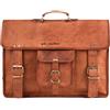 Fatto a mano Borsa A Tracolla Portadocumenti In Pelle Fatta A Mano Uomo Vintage Marrone