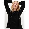 Freemans Maglione Nero A Collo Rotondo Freemans Con Pearl Taglia UK 6/8