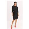 FREEMANS con Cintura Sopra Ginocchio Avvolgere Abito IN Nero UK 14(fm241-6)