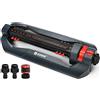 Eden 94112 - Irrigatore oscillante turbo a 3 vie, per grandi cantieri e prati, con attacco rapido, copre fino a 4.499 m² (New-Deluxe)