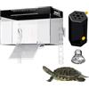 Générique Turtle Topper - Piattaforma per crogiolarsi alle tartarughe | Rampa da arrampicata per rettili | Area di Riposo per Tartarughe PC con Rampa | Gabbia di recinto per tartaruga acquatica | Coprimaterasso