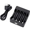 PRENDELUZ Caricabatterie rapido per batterie 1,2 V 4 batterie, USB DC5 V 1 A, carica mista, portatile, indicatore LED