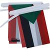 AZ FLAG Ghirlanda 6 Metri 20 Bandiere Sudan 21x15cm, Bandiera Sudanese 15 x 21 cm - Festone Bandierine