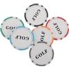 TEHAUX Accessori Golf Segnapalline Poker in ABS Set da 6 con Stampa Visibile per Uomini e Ragazzi Adatti a Tutti i Campi da Golf