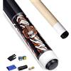 BCJMKDX Stecca da Biliardo, Stecca da Biliardo 13 mm Nera, Stecca Cinese, Testa Grande, Nove Palle Americane 1/2