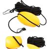 SEVEQIS Corda per Ancora, 9.1m/29.86ft Ancoraggio Boa in Nylon Galleggiante da Pesca Portatile Palla Gialla Corda Principale Accessorio for Barche in plastica in Acciaio Inossidabile