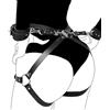 binxliuxo 1 SET Cinghia da yoga in pelle regolabile Śxull per cosplay e party B-D-S-M nero