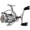 Tidgel Mulinello da pesca in metallo, 5,2:1, rapporto di trasmissione 8 kg, doppia impugnatura, leggero, per spigola, trota, acqua salata e acqua dolce, argento (MS-T-2000S)
