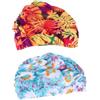 DOITOOL 2 Pezzi Cuffia da Nuoto Donna in Nailon Pieghettata Leggera Protezione Orecchie Accessorio per Piscina e Mare