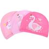 Luxshiny 3 Pezzi Cuffia da Nuoto per Design Cartone Animato Adorabile in Poliestere Leggero e Flessibile, Cappello Mare Rosa per Piscina e Spiaggia