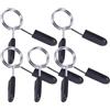 KALLORY 5 Pezzi Set di Clip a Molla per Bilanciere da 24 Mm, Manico in Plastica Antiruggine, Fermapesi per Sollevamento Pesi e Powerlifting in Palestra