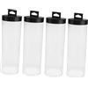 TOYANDONA 4 Pezzi Contenitore Trasparente per Palline da Badminton in Pvc con Coperchio, Organizer per Palline da Tennis e Golf 26x8 Cm, Set Portatile per Allenamento e Attività Outdoor