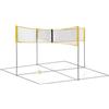 Generic Set da pallavolo a 4 lati, rete regolabile per badminton, staffe sportive professionali, rete resistente e set di pali per giochi all'aperto, pallavolo e badminton per spiaggia